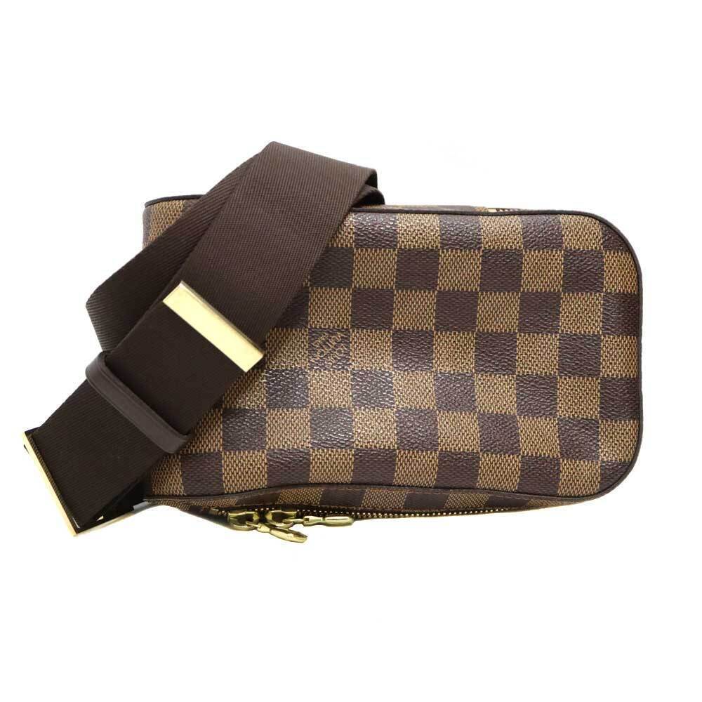 LOUIS VUITTON Geronimos Body Bag Damier Canvas Ebene Brown LV